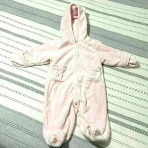 First Impressions lightweight snowsuit pink size 3-6m
